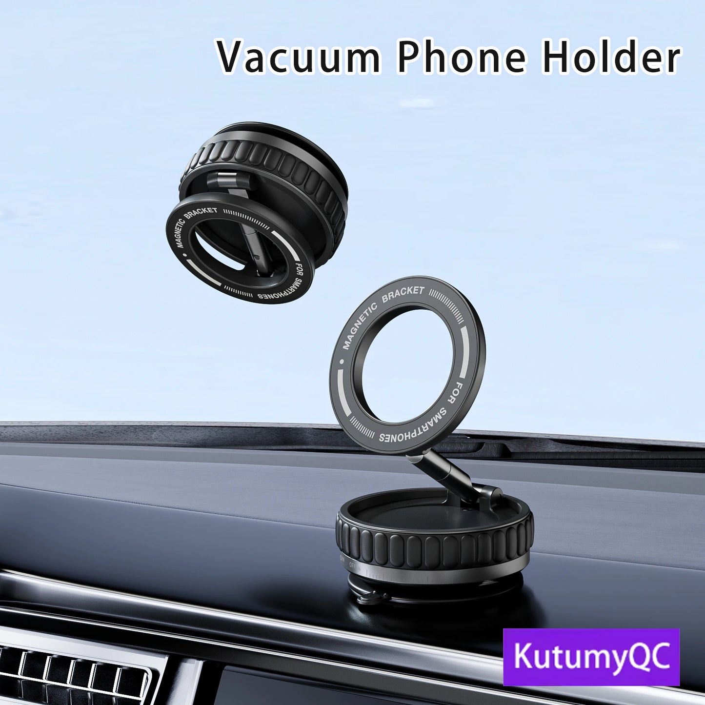 For Magsafe Car Phone Holder Suction Cup Vacuum Magnetic Phone Hholder 360° Rotatable and Foldable Phone Holder